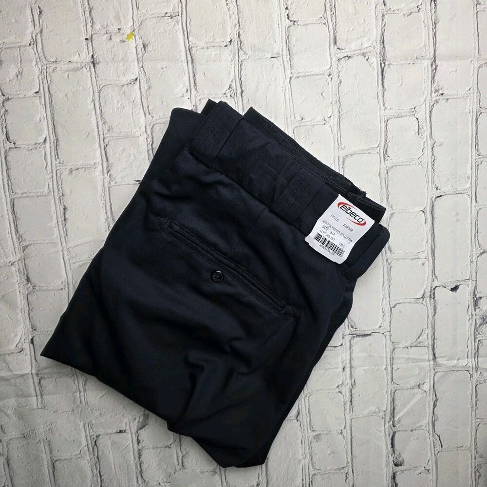 New Elbeco Men's 34R Black 4 Pockets Uniform Pants